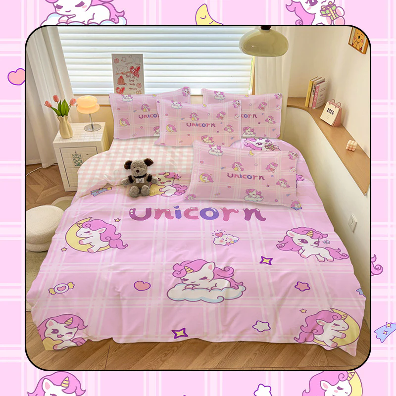 Unicorn Cotton Four-piece Sheet set